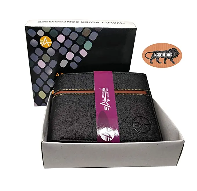 Alpha Nemesis Black Men's Wallet (Deep Stitch)