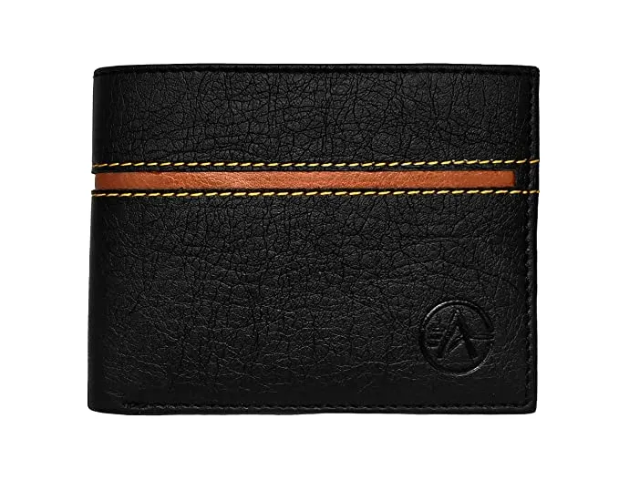 Alpha Nemesis Black Men's Wallet (Deep Stitch)