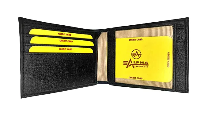 Alpha Nemesis Black Men's Wallet (Simple Plain)