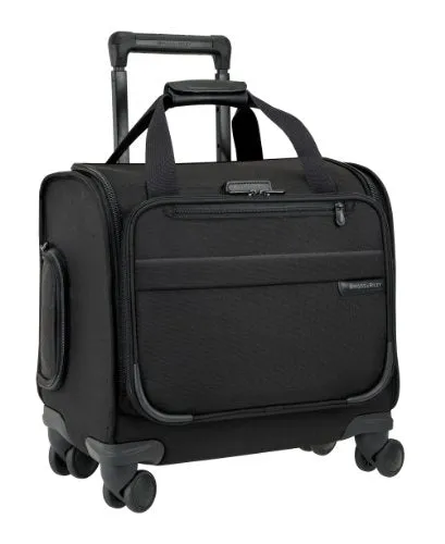 Briggs & Riley Baseline-Softside Cabin Spinner Bag, Black, Underseater 16-Inch