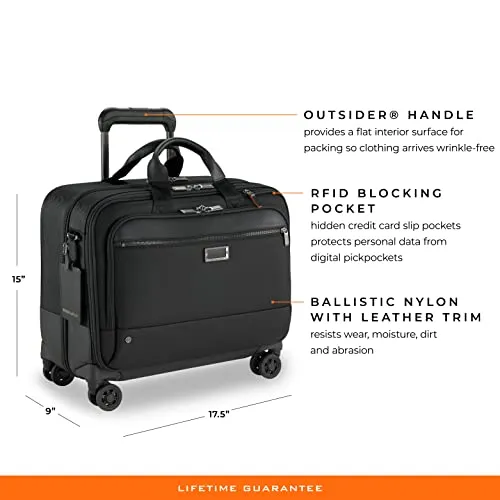 Briggs & Riley @ Work Rolling Briefcase, Black, Large