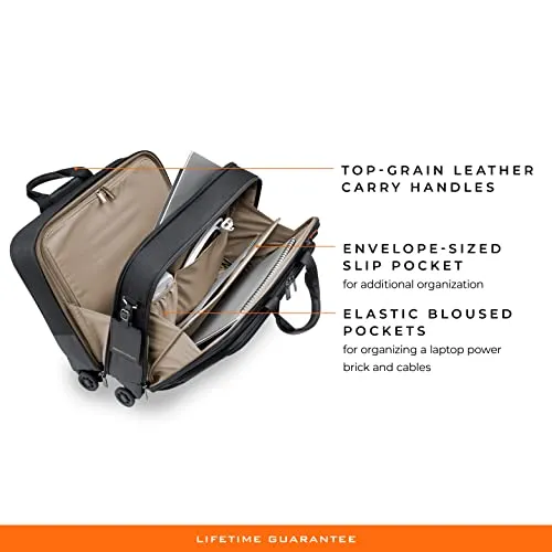 Briggs & Riley @ Work Rolling Briefcase, Black, Large