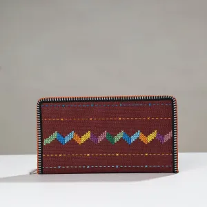 Brown - Tribal Hand Embroidered Jute Passport Cover