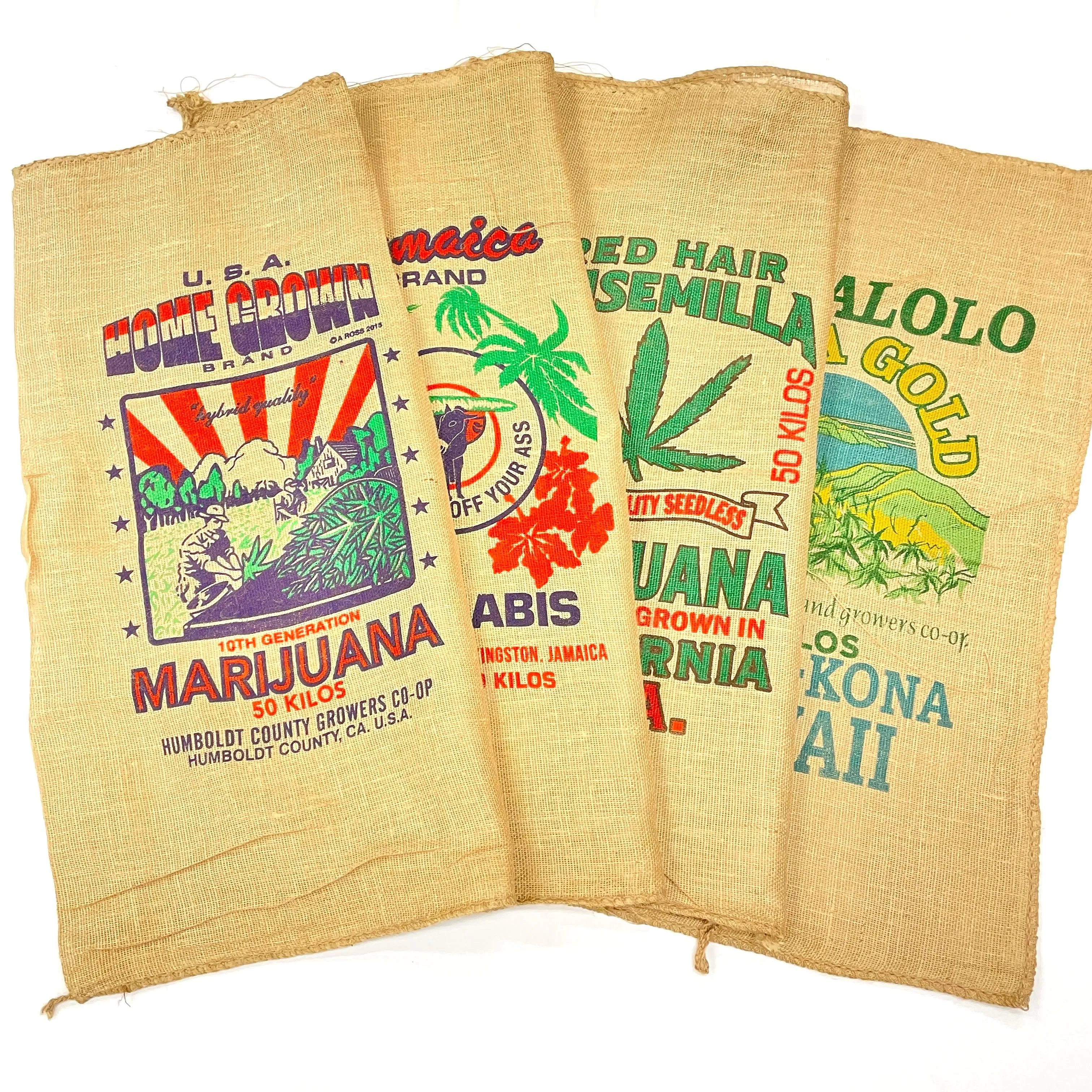 Burlap Bag Wall Hangings