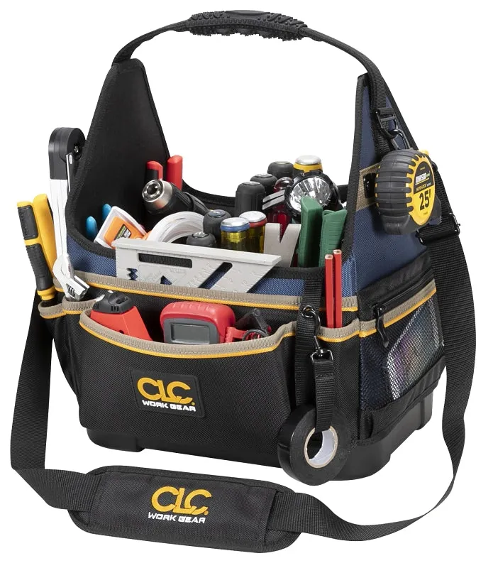 CLC Tool Works Series PB1531 Molded Base Electrical/HVAC Tool Carrier, 13 in W, 20-Pocket, 1680D Ballistic Polyester :EA: QUANTITY: 1