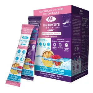 Dry Eye Drink - Strawberry Lemon AM/PM Combo Flavor (Case of 12)