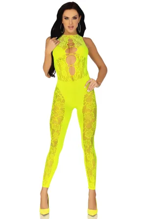 Floral lace convertible bodystocking