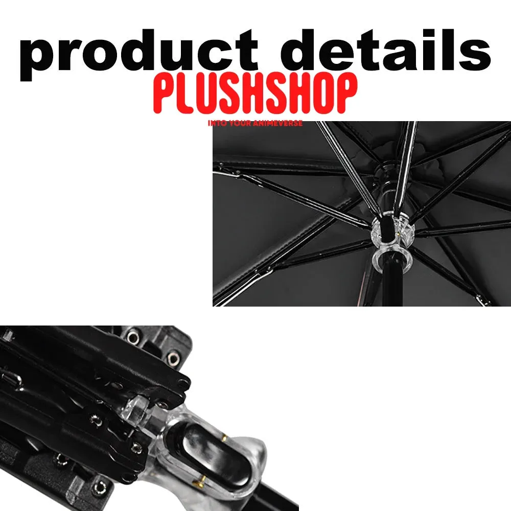 Furina Compact Folding Umbrella Neuvillette Auto Windproof Umbrella with 10 Ribs