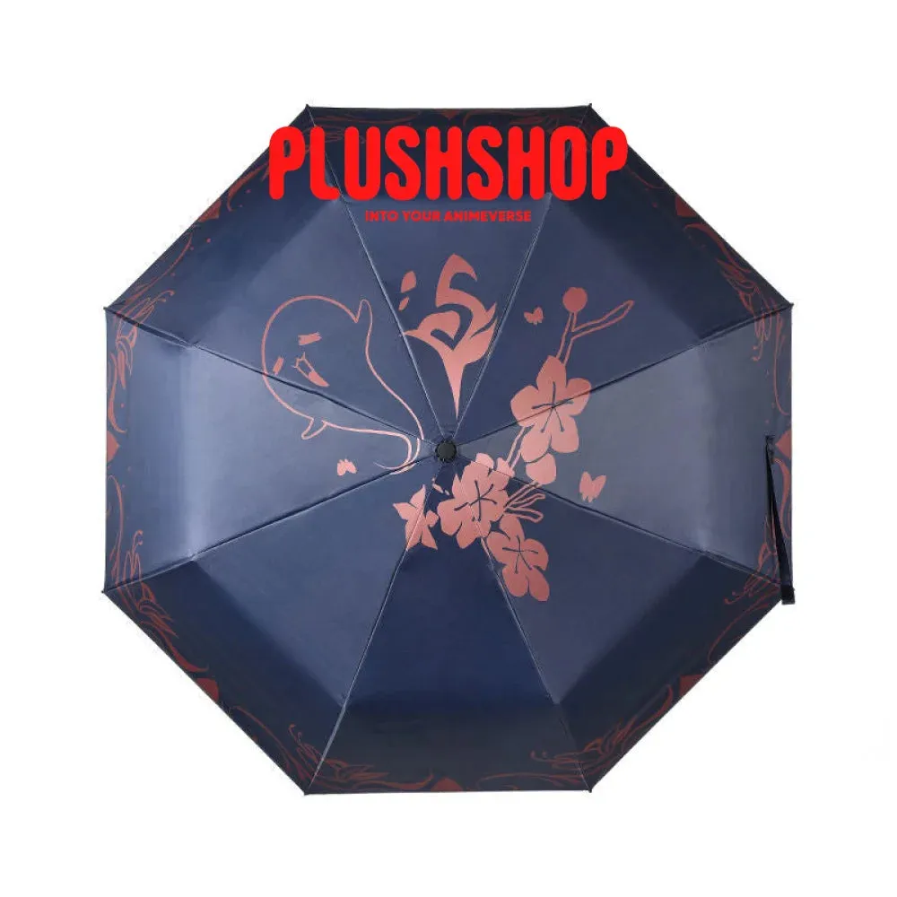 Furina Compact Folding Umbrella Neuvillette Auto Windproof Umbrella with 10 Ribs