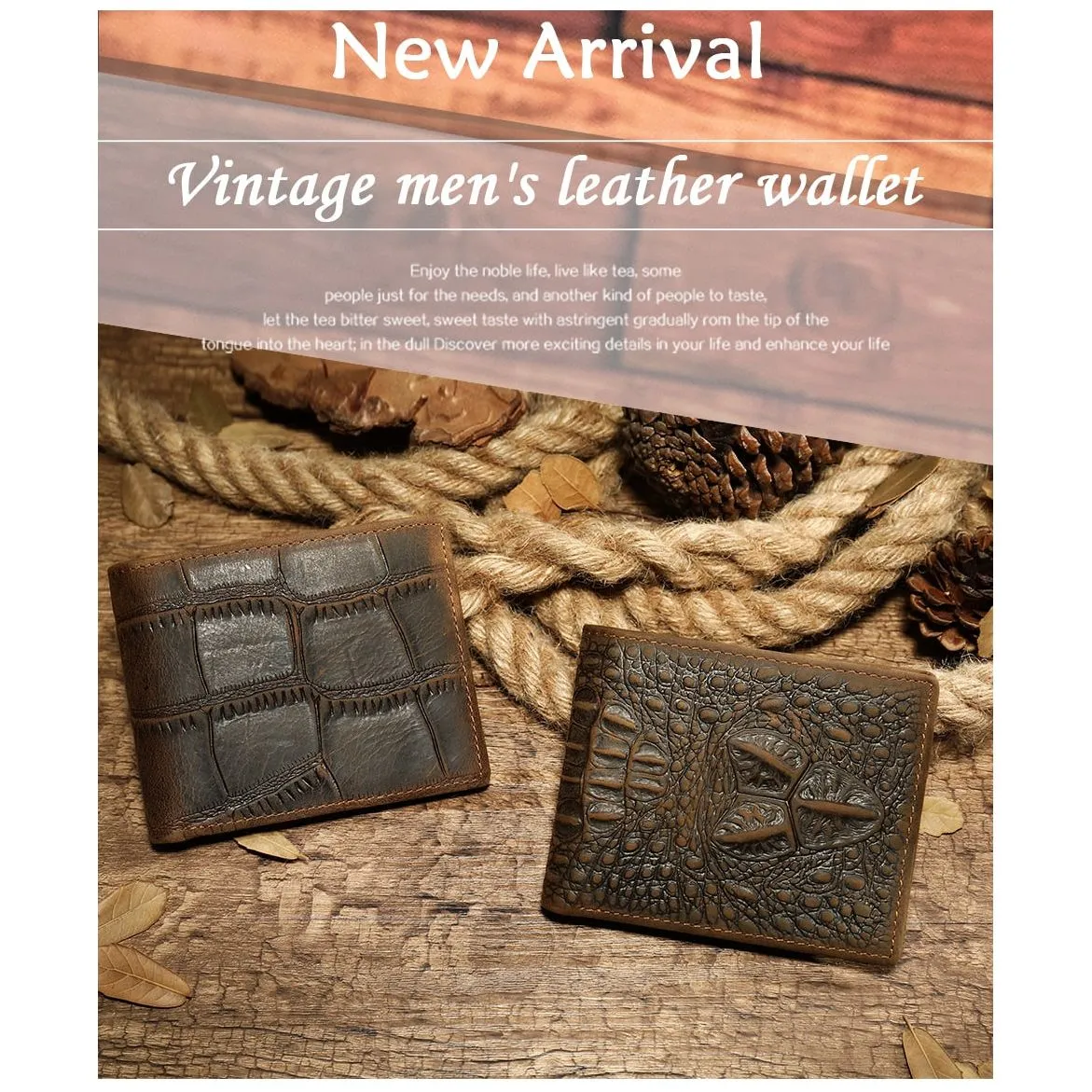 GatorLuxe Exotic Zipper Bifold Wallet