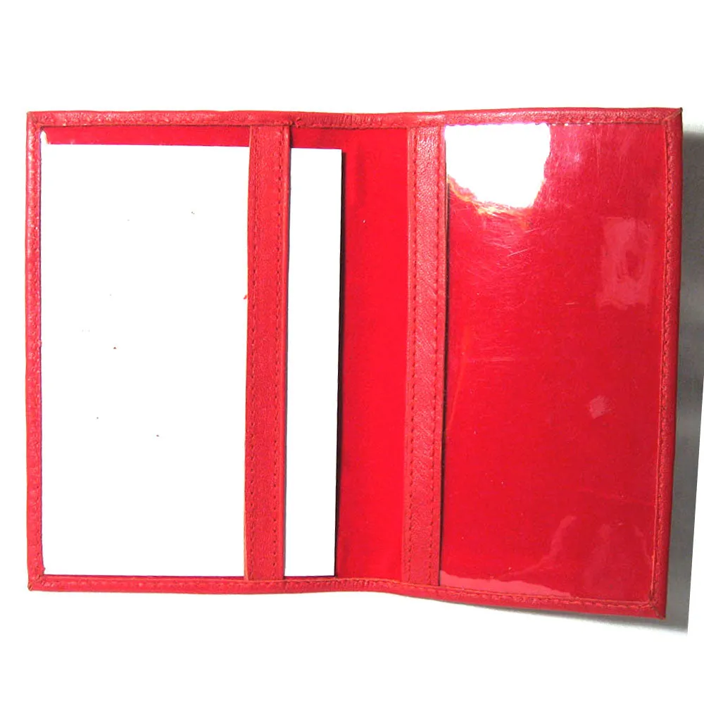 GENUINE RED LEATHER PASSPORT COVER HOLDER CASE TRAVEL WALLET US SEAL GOLD NEW !!