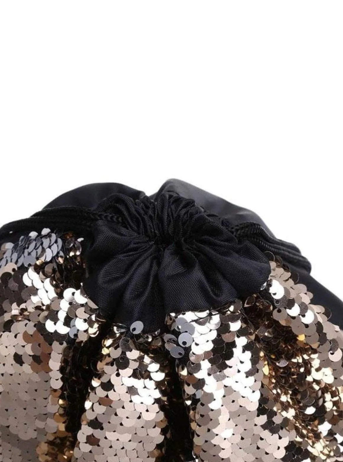Girls 17" Drawstring Glitter Sequined Shoulder Bag