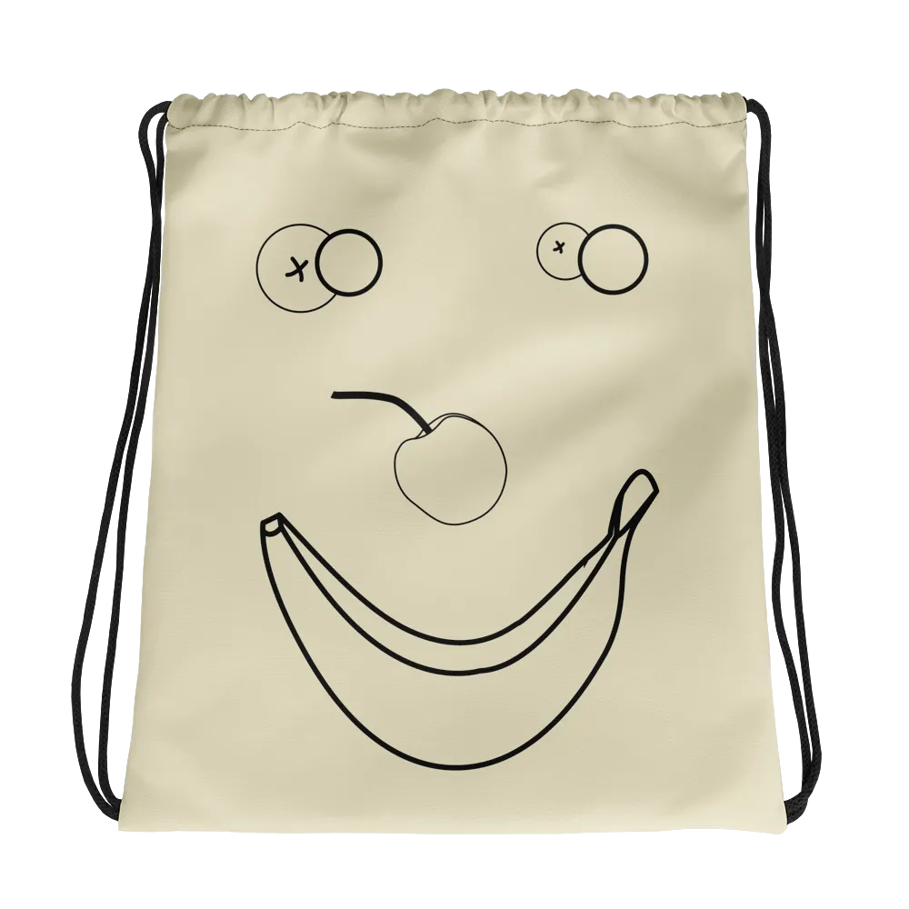 Happy Banana Drawstring bag: Cream