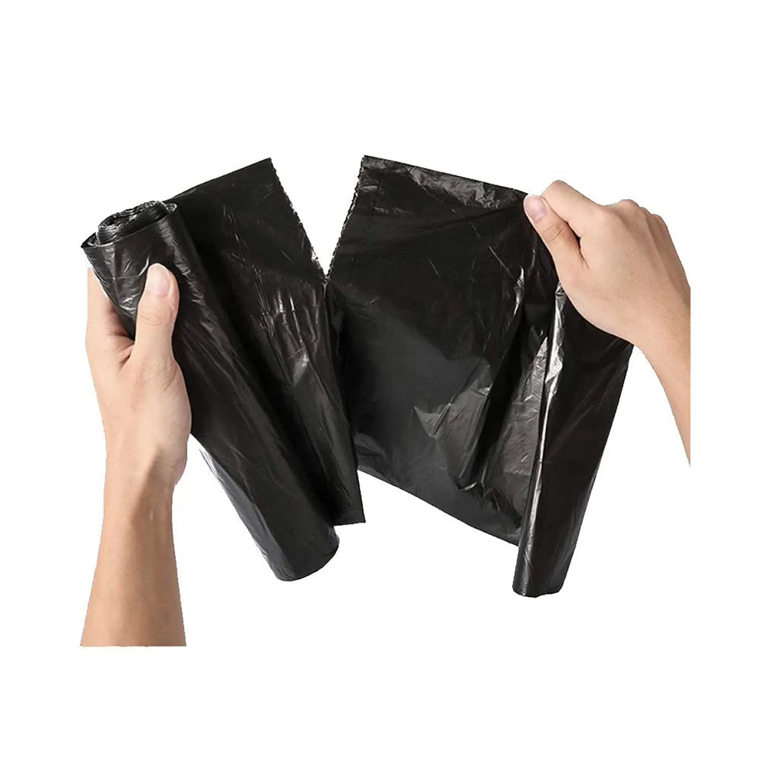 Kuber Industries Medium 120 Garbage Bags/Dustbin Bags, 19x21 Inches (Black)-HS41KUBMART24027