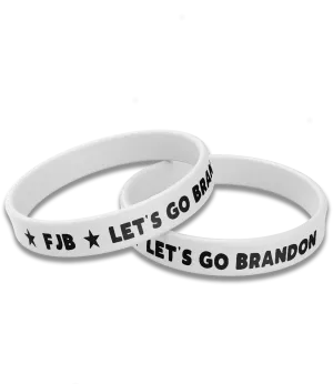 Let's Go Brandon - FJB Wristband - White
