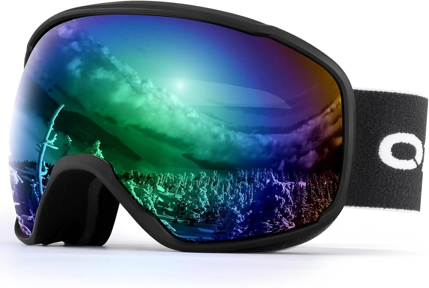 Lunettes de Ski Masque de Snowboard Anti-UV400 Anti-Bue Coupe-Vent | Grande Lentille OTG Sphrique | Homme Femme | Fitnessterapy