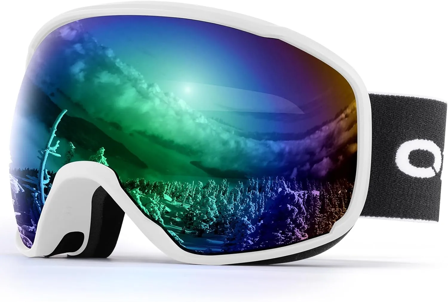 Lunettes de Ski Masque de Snowboard Anti-UV400 Anti-Bue Coupe-Vent | Grande Lentille OTG Sphrique | Homme Femme | Fitnessterapy