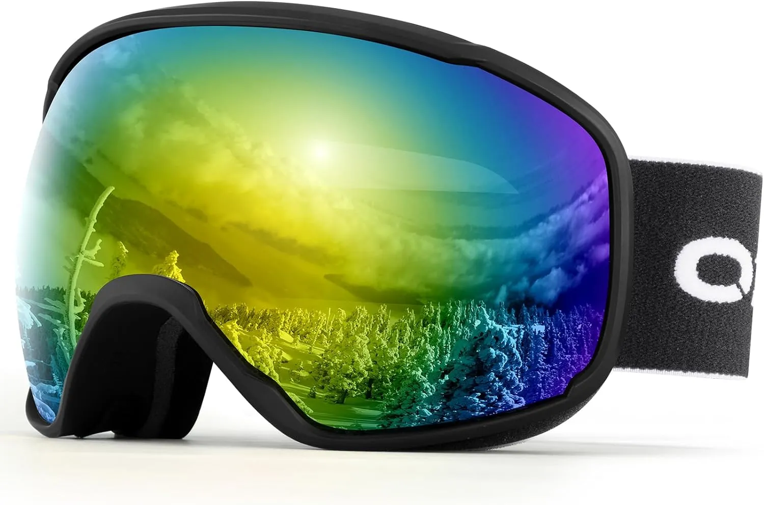 Lunettes de Ski Masque de Snowboard Anti-UV400 Anti-Bue Coupe-Vent | Grande Lentille OTG Sphrique | Homme Femme | Fitnessterapy