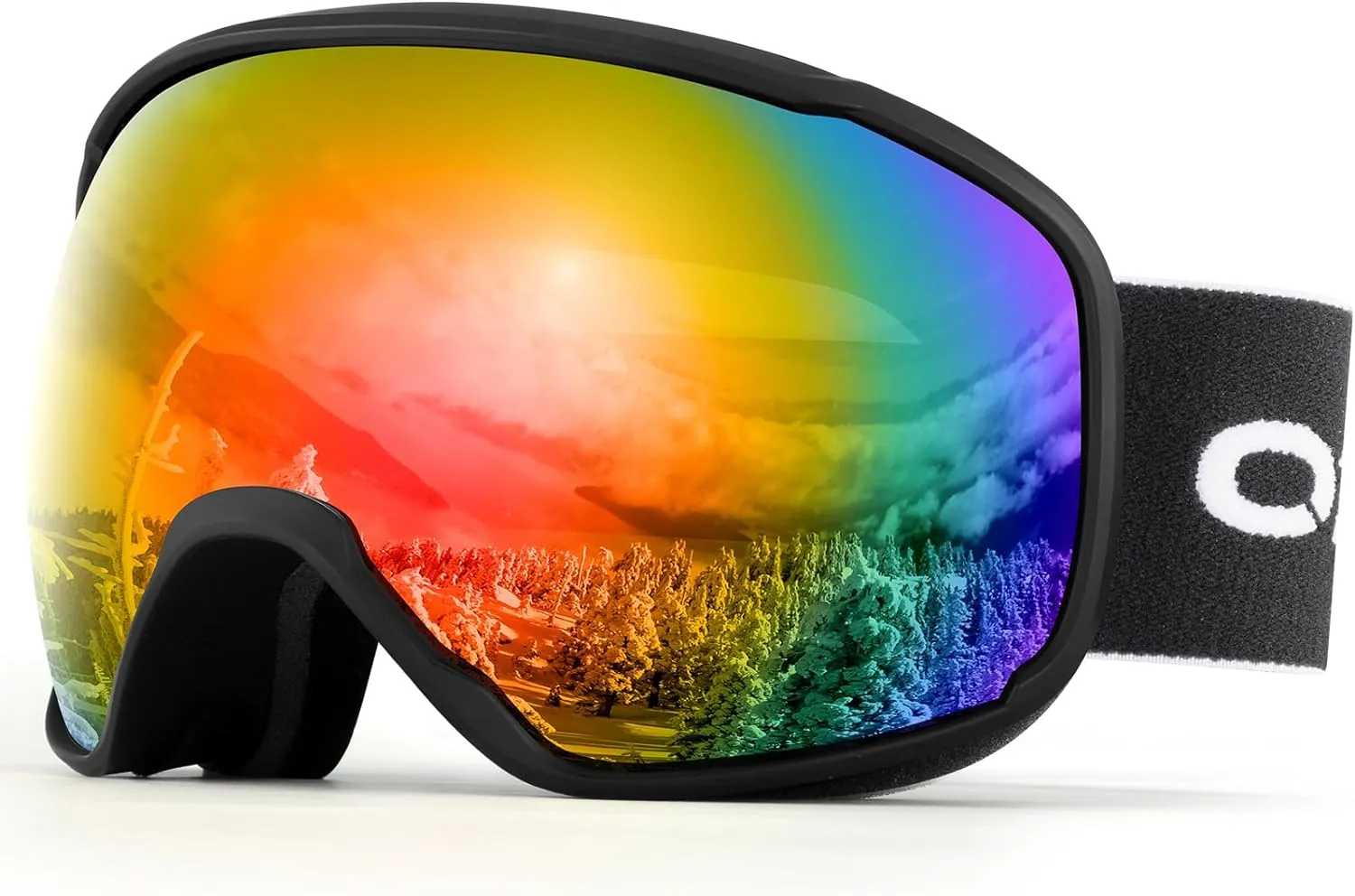 Lunettes de Ski Masque de Snowboard Anti-UV400 Anti-Bue Coupe-Vent | Grande Lentille OTG Sphrique | Homme Femme | Fitnessterapy