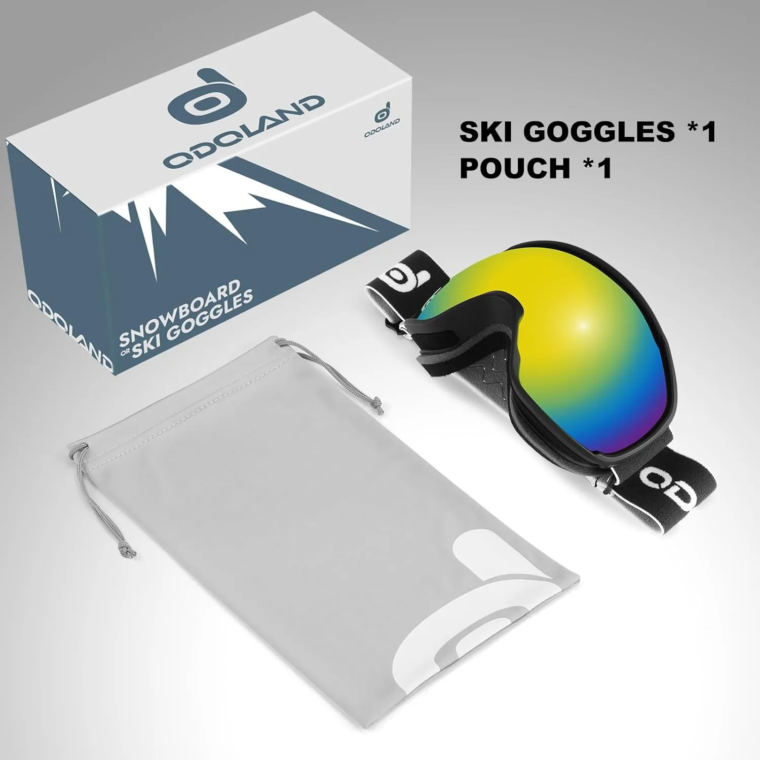 Lunettes de Ski Masque de Snowboard Anti-UV400 Anti-Bue Coupe-Vent | Grande Lentille OTG Sphrique | Homme Femme | Fitnessterapy