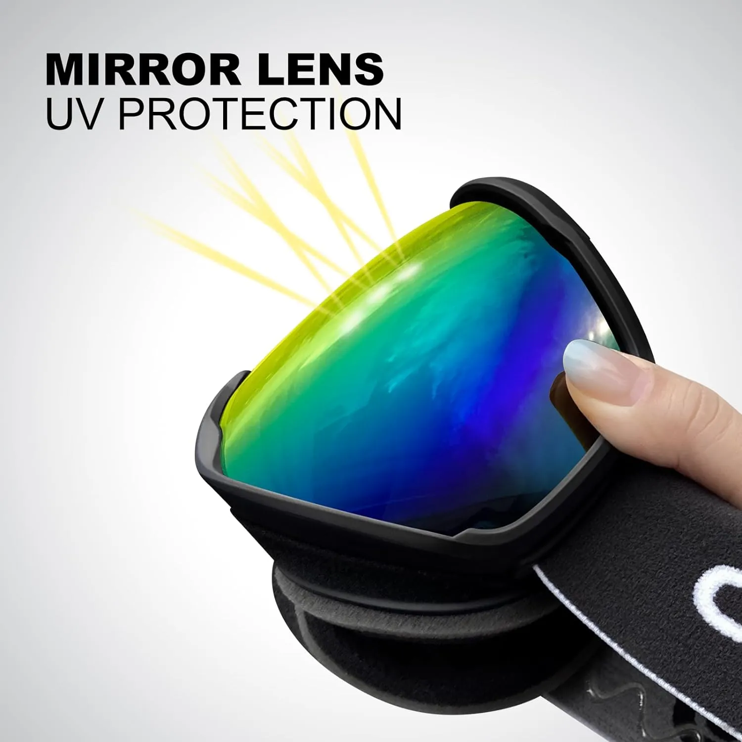 Lunettes de Ski Masque de Snowboard Anti-UV400 Anti-Bue Coupe-Vent | Grande Lentille OTG Sphrique | Homme Femme | Fitnessterapy