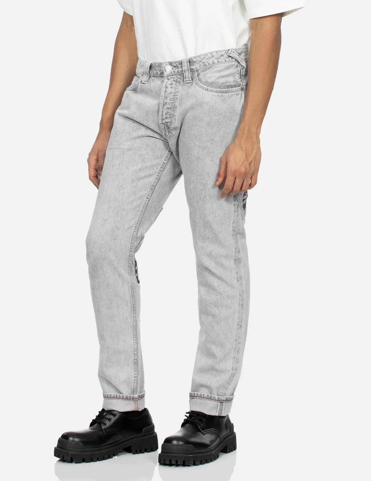 Multi-Pocket Carrot Fit Denim Jeans #2017