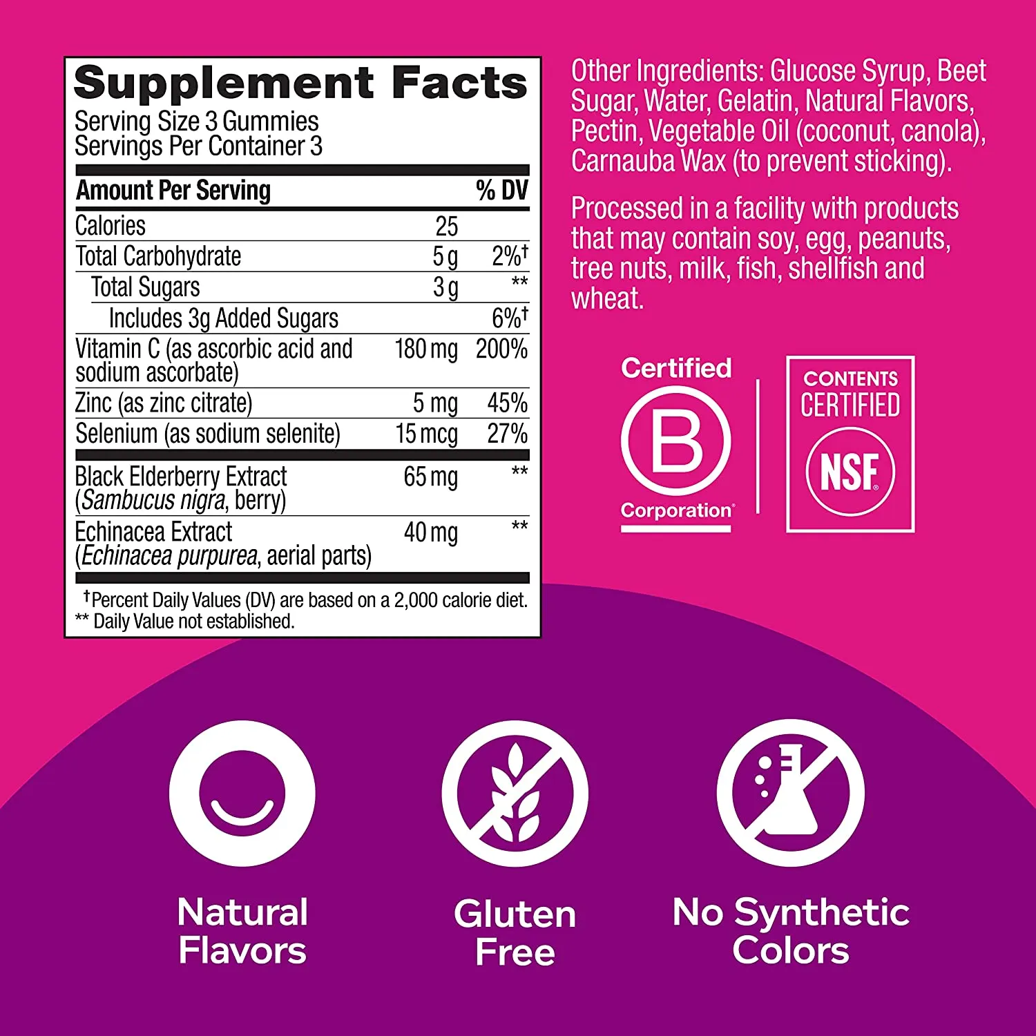 OLLY ACTIVE IMMUNITY ELDERBERRY GUMMX9