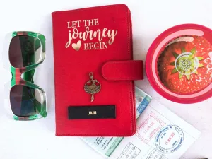 Personalised Ruby Red Travel Organizer