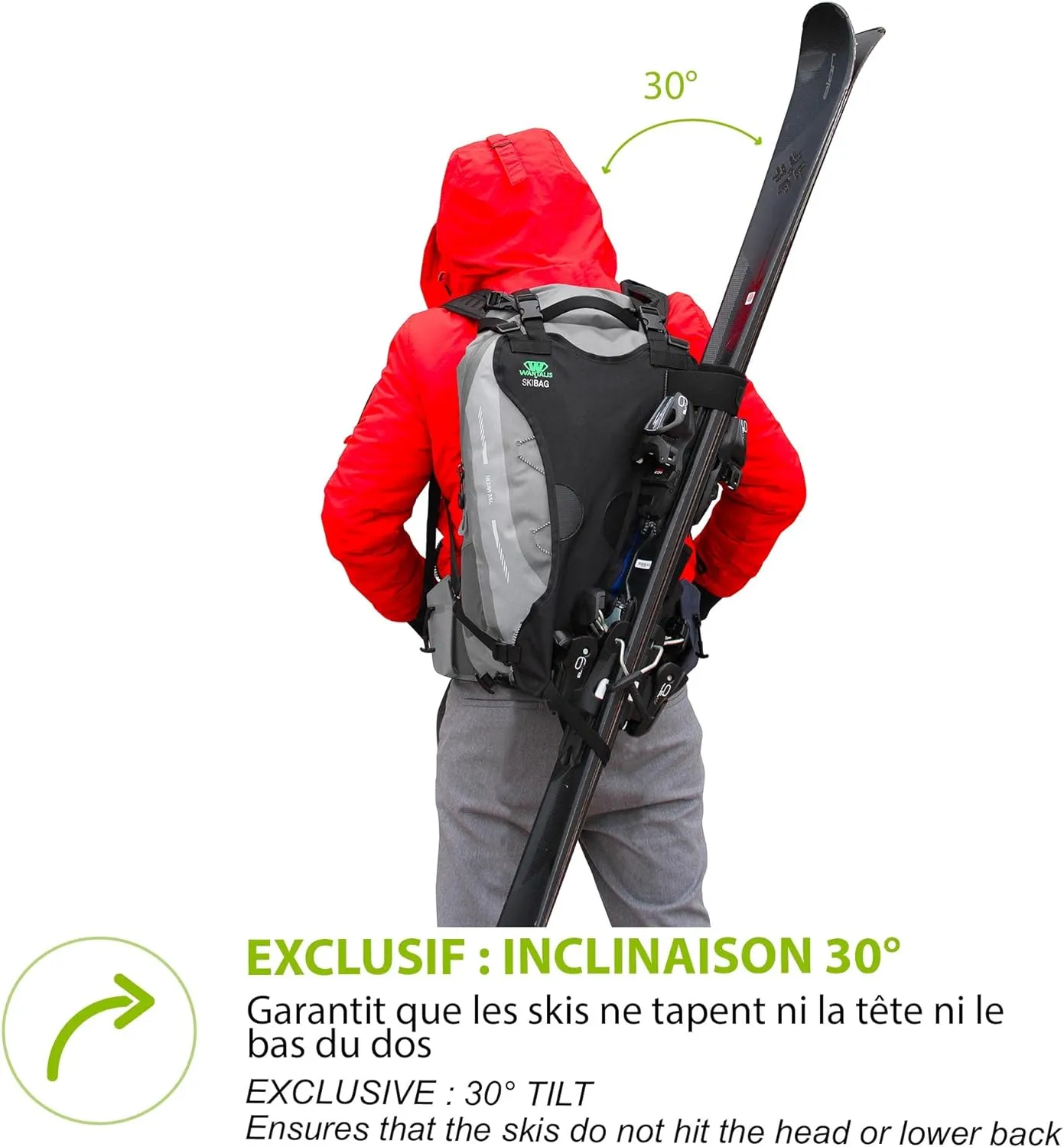 Porte-Ski Deux Mains Libres - Fitnessterapy