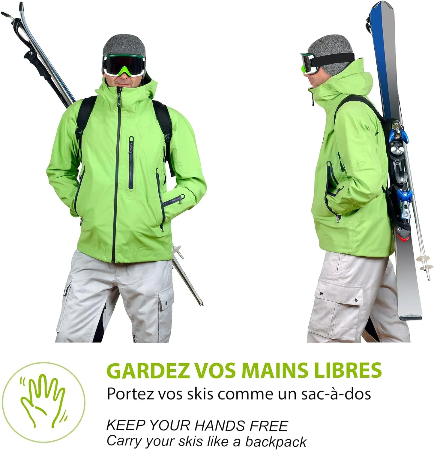 Porte-Ski Deux Mains Libres - Fitnessterapy