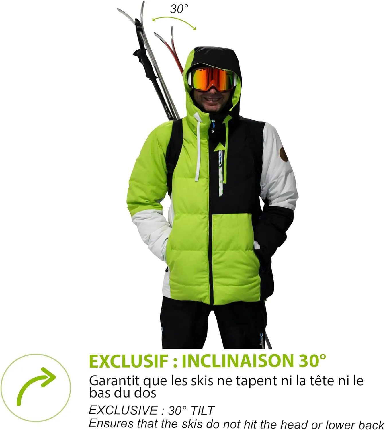 Porte-Ski Deux Mains Libres - Fitnessterapy