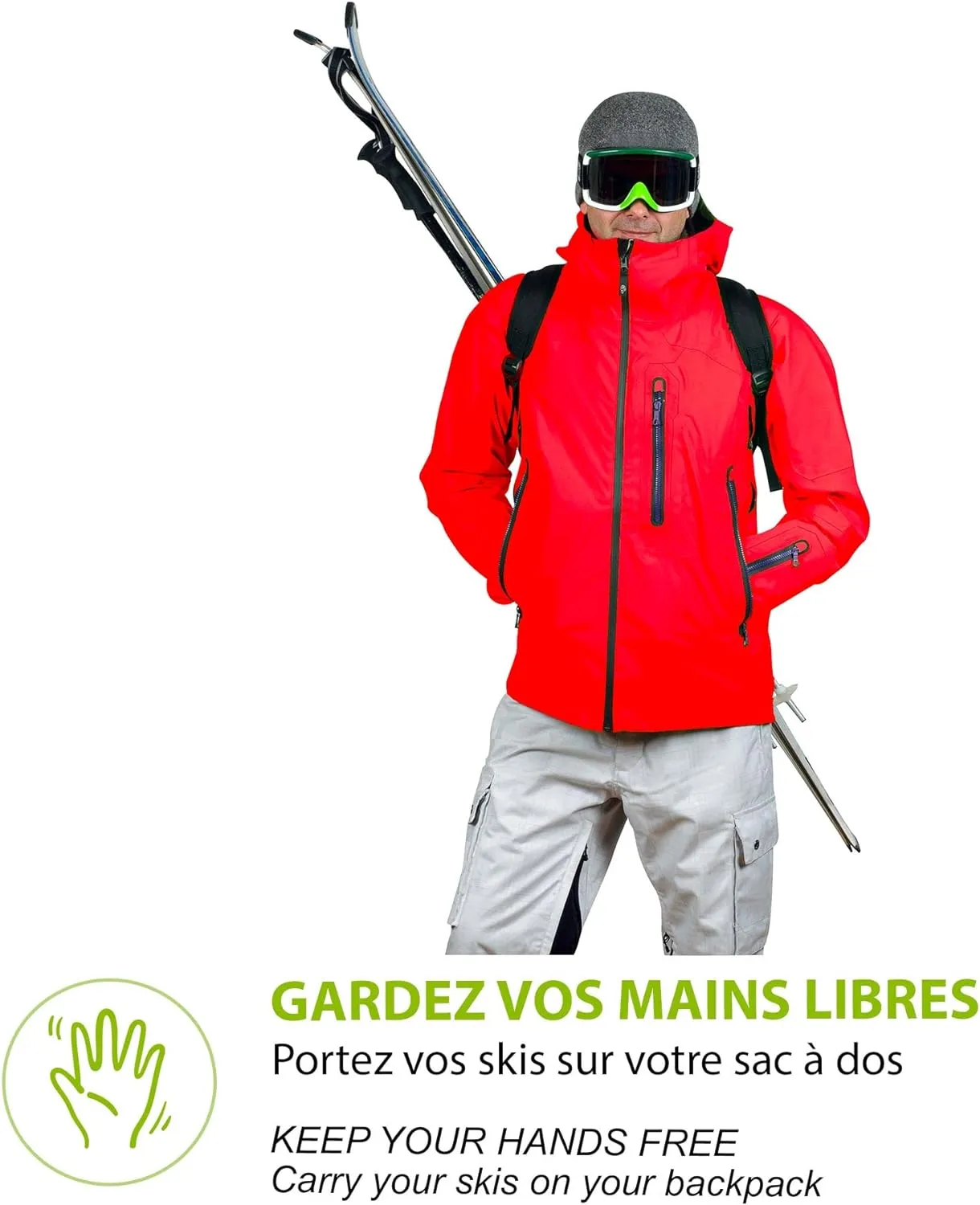 Porte-Ski Deux Mains Libres - Fitnessterapy