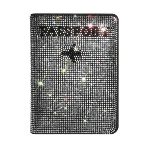 Rhinestone Passport Card Holder
