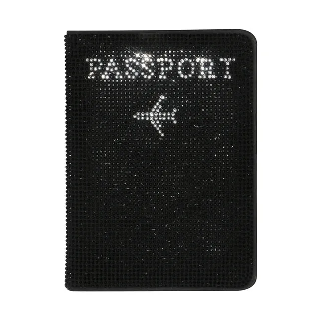 Rhinestone Passport Card Holder