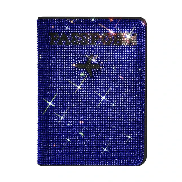 Rhinestone Passport Card Holder