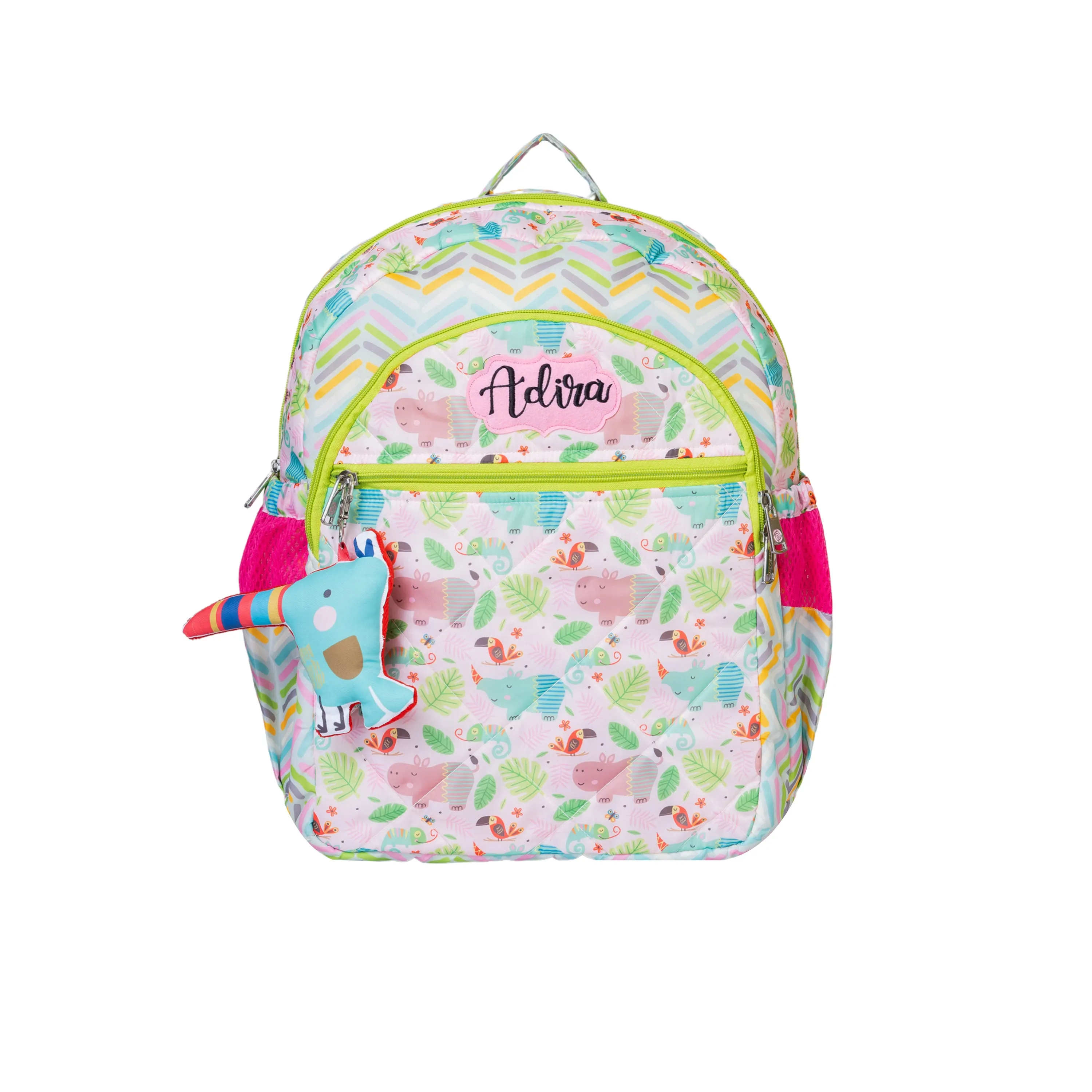 School Bag Set - Pink Hippo