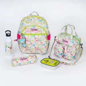 School Bag Set - Pink Hippo