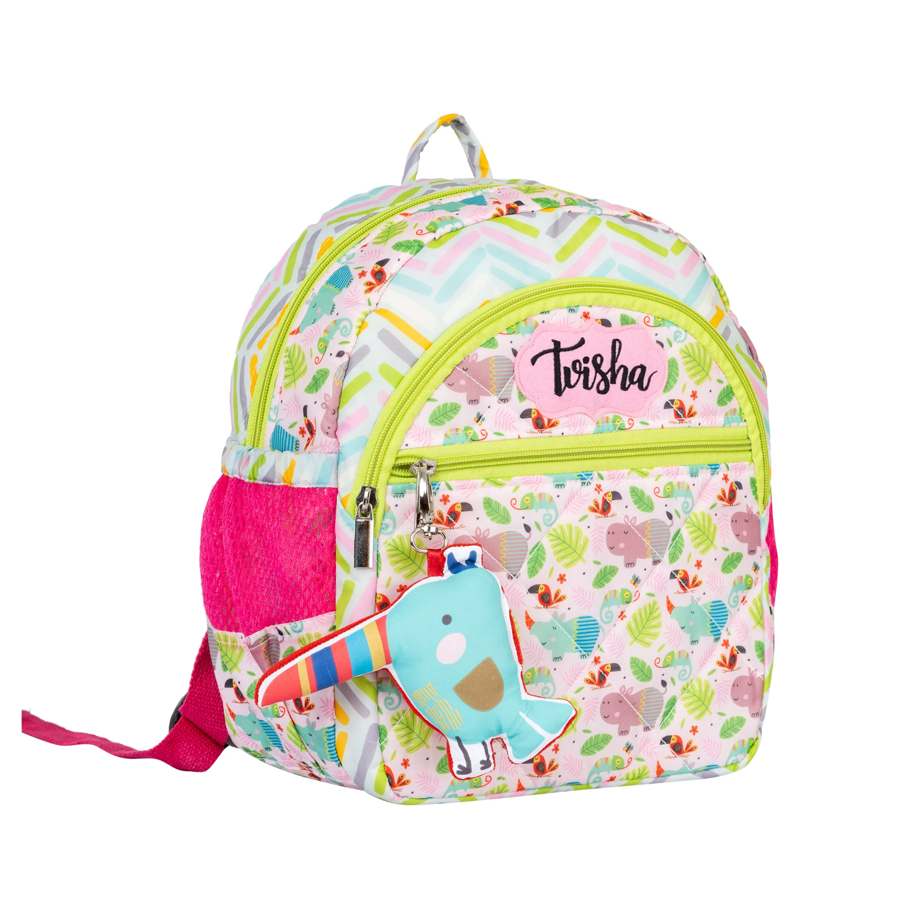 School Bag Set - Pink Hippo