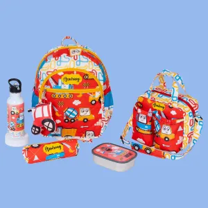 School Bag Set - Red Truck