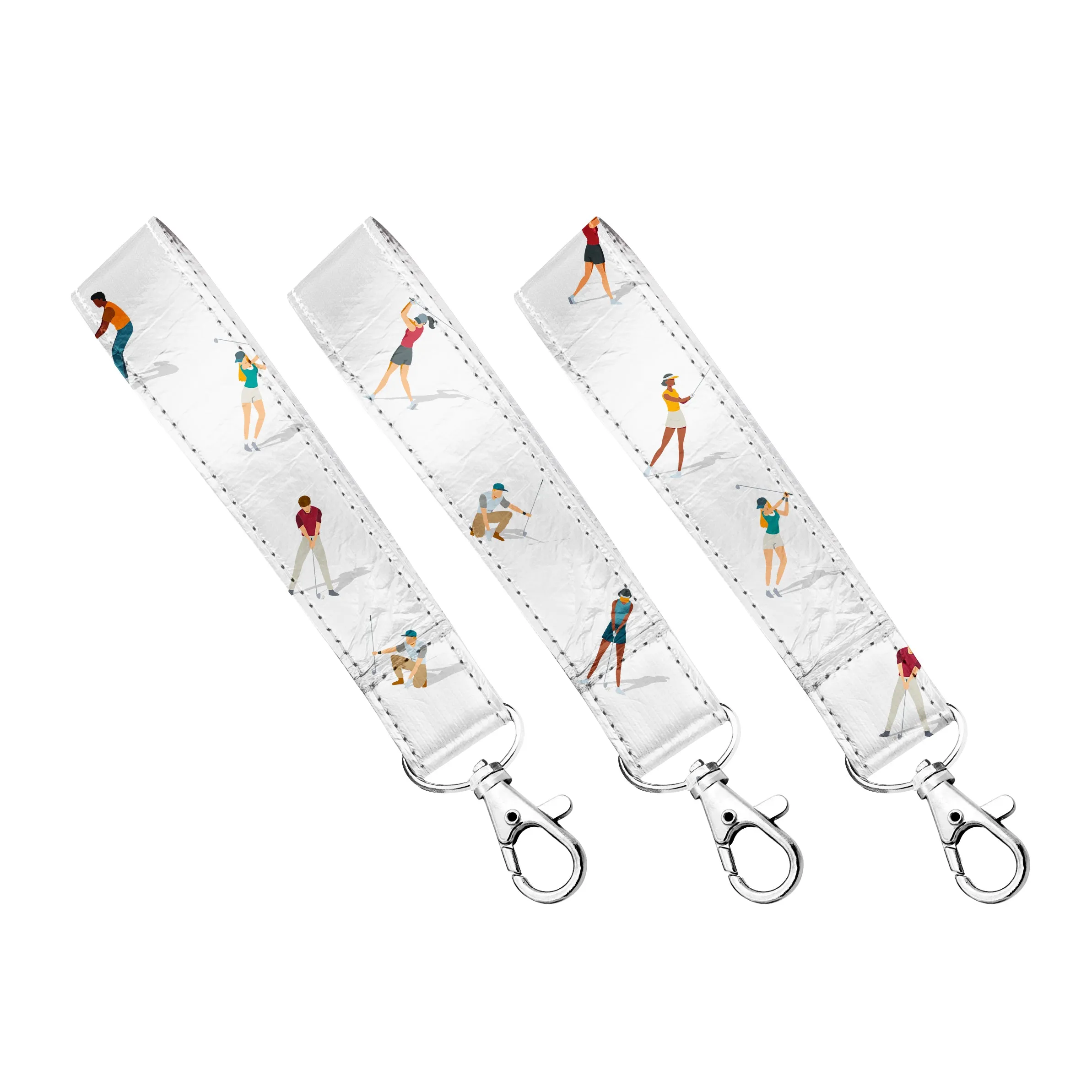 Set of Three - Golfers on the Green Wristlet Straps