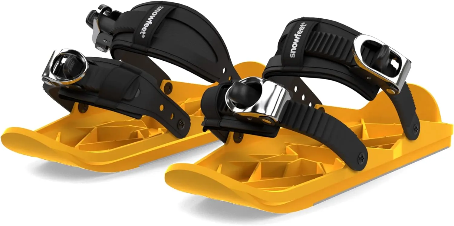 Snowfeet - Mini Patins de Ski Courts pour la Neige | Skis pour Chaussures d'hiver | Patins  Neige Courts | The Real Original