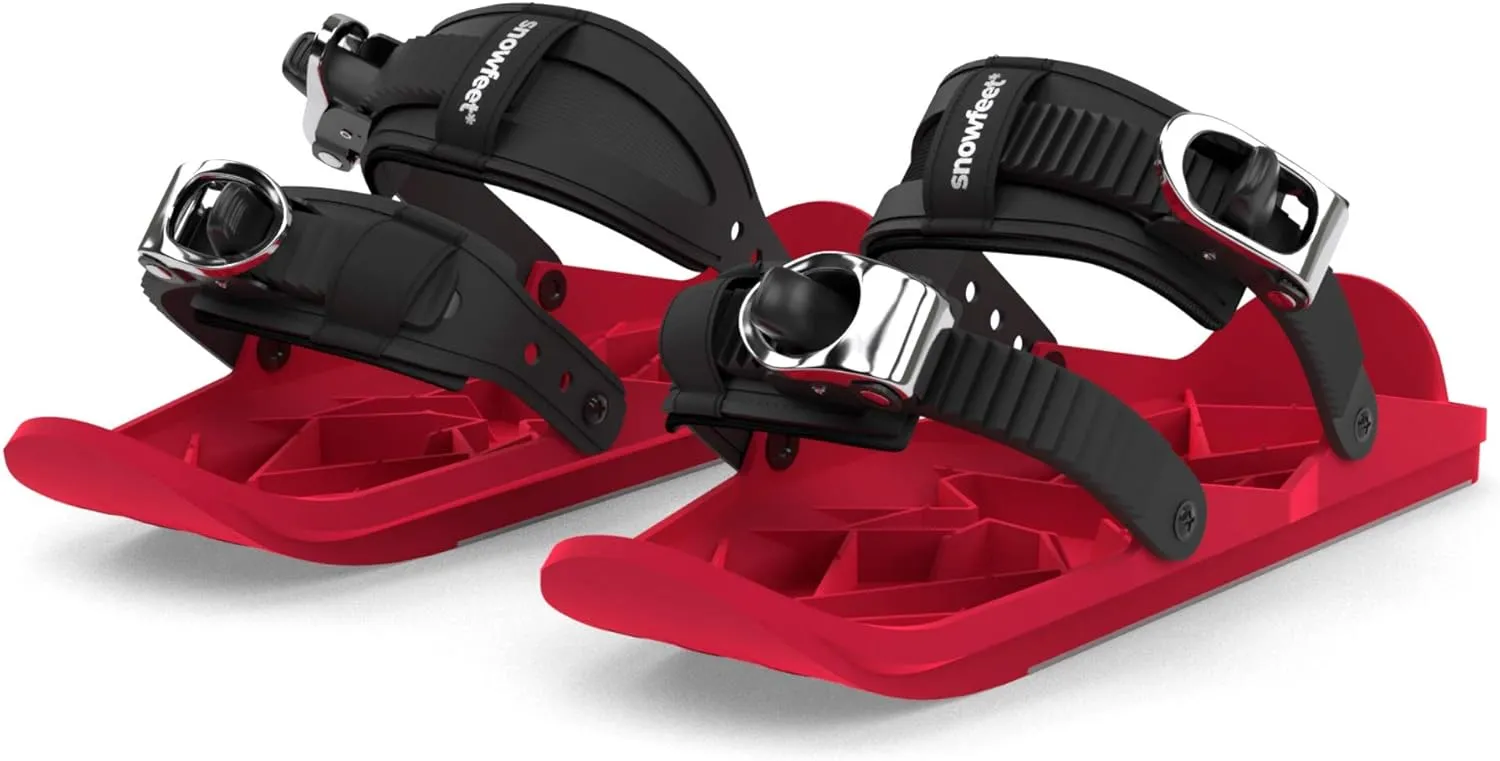 Snowfeet - Mini Patins de Ski Courts pour la Neige | Skis pour Chaussures d'hiver | Patins  Neige Courts | The Real Original