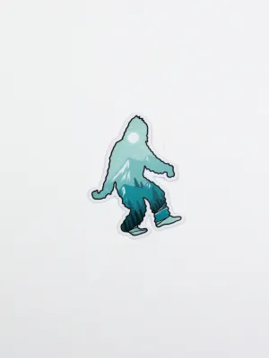 Snowy Bigfoot Mountain Sticker