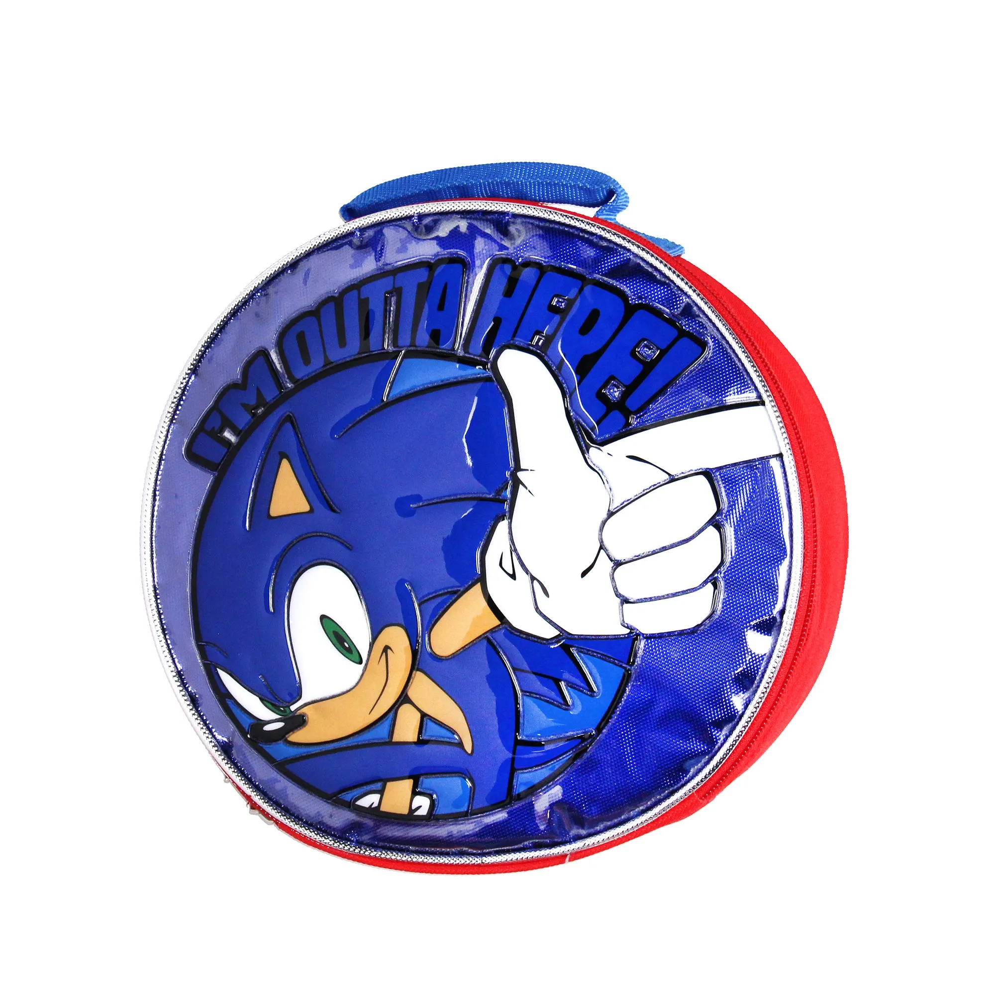 Sonic The Hedgehog Backpack 16" Fast Molded Lunch Cinch Bag 5PC Set