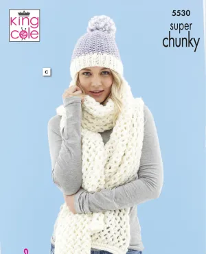 Super Chunky Hat and Scarf set 5530