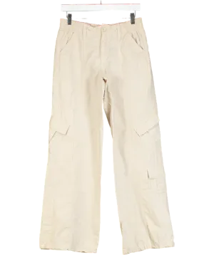 Urban Outfitters Cream Y2k Multi Pocket Cargo Pants UK S