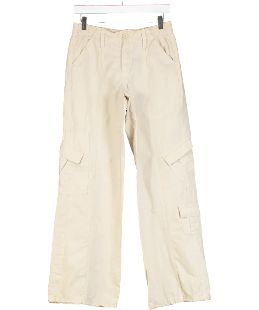 Urban Outfitters Cream Y2k Multi Pocket Cargo Pants UK S