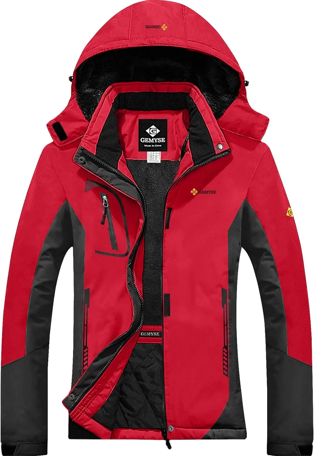 Veste de Ski Impermable Coupe-Vent Veste d'hiver Veste de Pluie encapuchonn Manteau de Pluie - Fitnessterapy