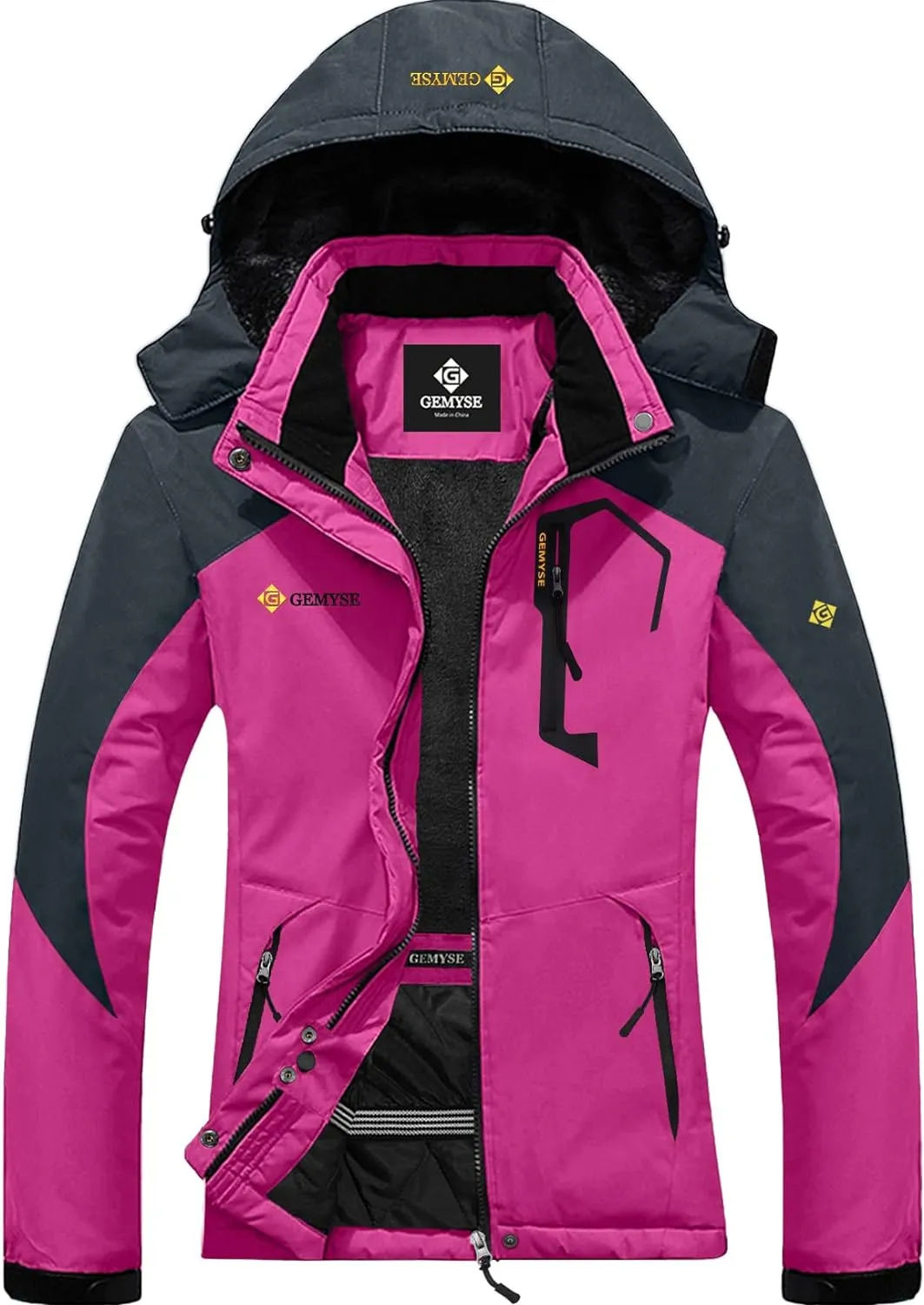 Veste de Ski Impermable Coupe-Vent Veste d'hiver Veste de Pluie encapuchonn Manteau de Pluie - Fitnessterapy