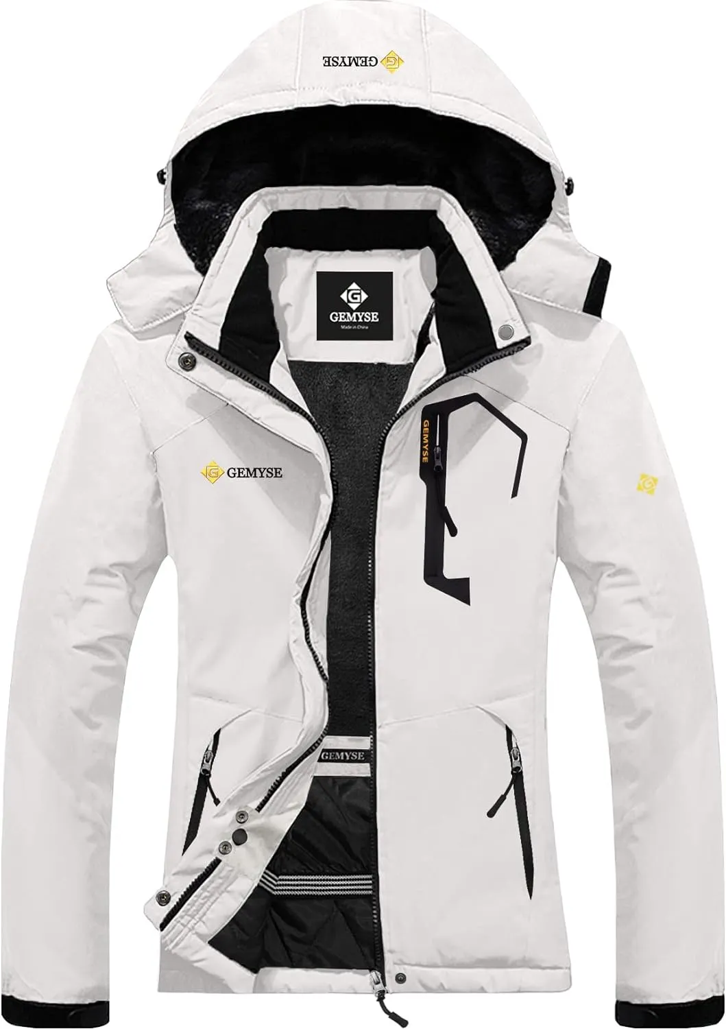 Veste de Ski Impermable Coupe-Vent Veste d'hiver Veste de Pluie encapuchonn Manteau de Pluie - Fitnessterapy